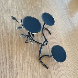 WROUGHT IRON CANDLE HOLDER